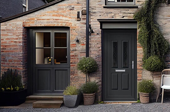 Anthracite grey uPVC door designs