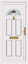 pvc door with flower design