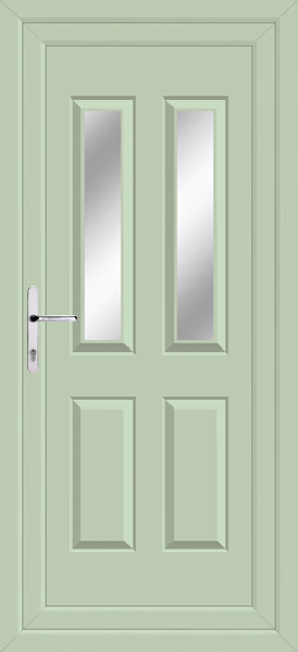 Chartwell Green Cannich Two Clear/Pattern Upvc Back Door