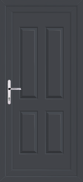 Anthracite Grey Cannich Solid Upvc Back Door