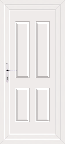 White Cannich Solid Upvc Back Door