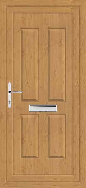 Irish Oak Cannich Solid Upvc Door