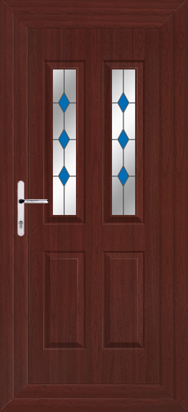 Rosewood Cannich Two Blue Diamond Upvc Back Door
