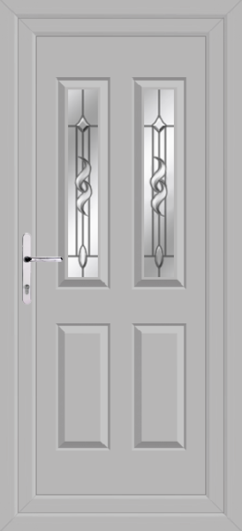 Agate Grey Cannich Two Crystalline Upvc Back Door