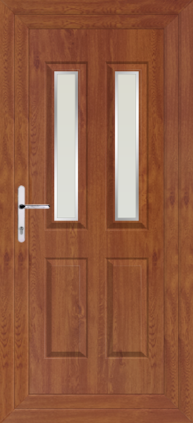 Golden Oak Cannich Two Naples Upvc Back Door