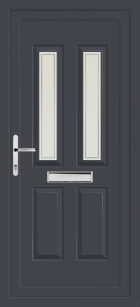 Anthracite Grey Cannich Two Pavia Upvc Front Door