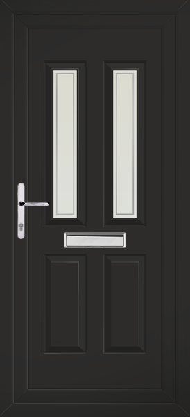 Black Cannich Two Pavia Upvc Front Door