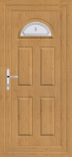 Irish Oak Carron One Alva Upvc Back Door