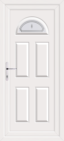 White Carron One Alva Upvc Back Door