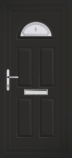 Black Carron One Alva Upvc Door