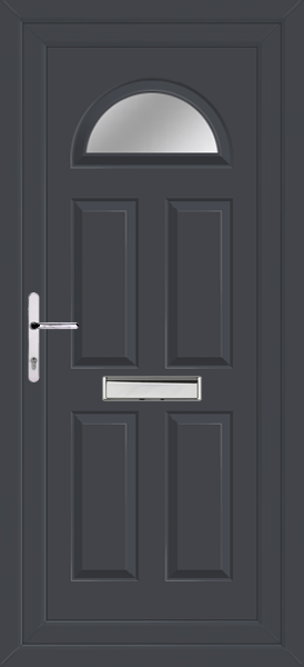 Anthracite Grey Carron One Clear/Pattern Upvc Door