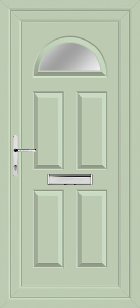 Chartwell Green Carron One Clear/Pattern Upvc Door