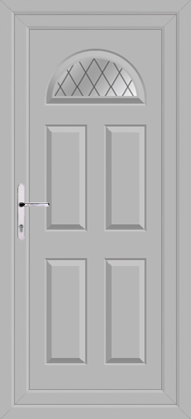 Agate Grey Carron One Diamond Lead Upvc Back Door