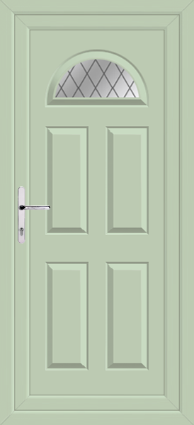 Chartwell Green Carron One Diamond Lead Upvc Back Door