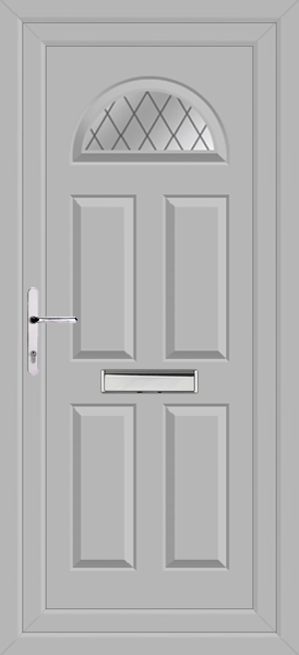 Agate Grey Carron One Diamond Lead Upvc Door