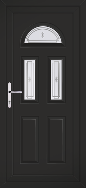 Black Carron Three Alva Upvc Back door