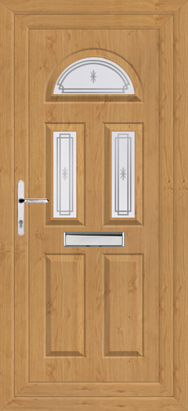 Irish Oak Carron Three Alva Upvc front door