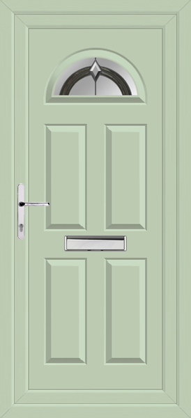 Chartwell Green Carron One Ag-ate Upvc Front Door