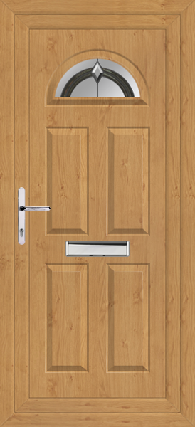 Irish Oak Carron One Ag-ate Upvc Front Door