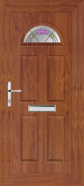 Golden Oak Carron One Eday Upvc Front Door