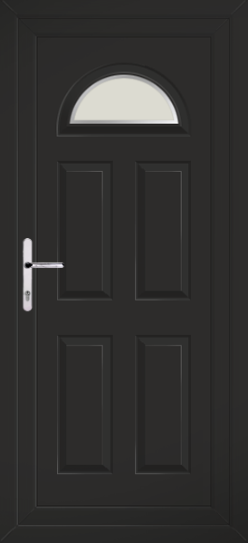 Black Carron One Naples Upvc Back Door