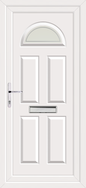 White Carron One Pavia Upvc Front Door