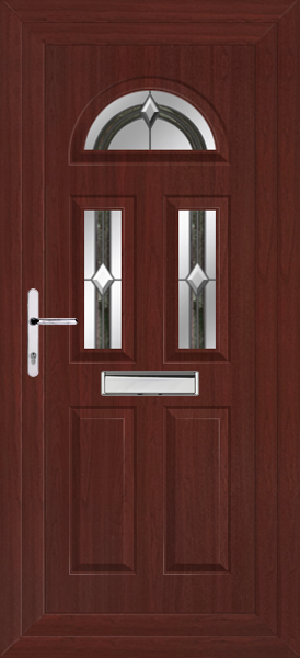 Rosewood Carron Three Ag-ate Upvc Front Door