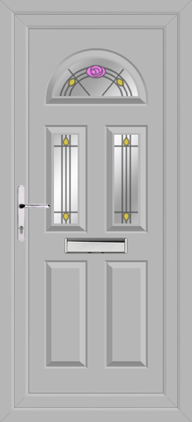 Agate Grey Carron Three Eday Upvc Front Door