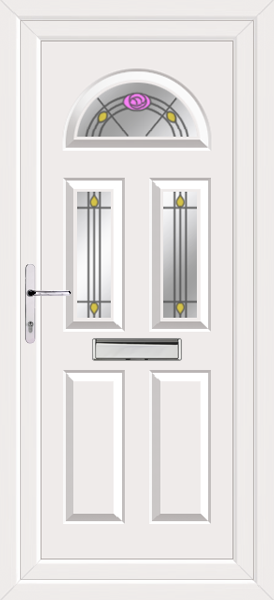 White Carron Three Eday Upvc Front Door