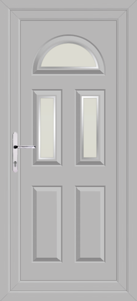 Agate Grey Carron Three Naples uPVC Back Door