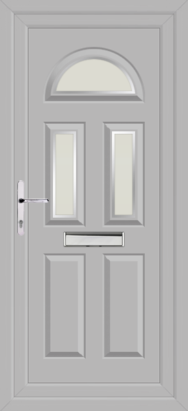 Agate Grey Carron Three Naples uPVC Front Door