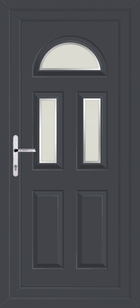 Anthracite Grey Carron Three Naples uPVC Back Door