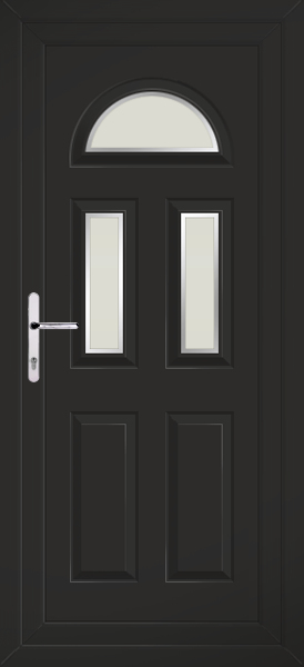 Black Carron Three Naples uPVC Back Door