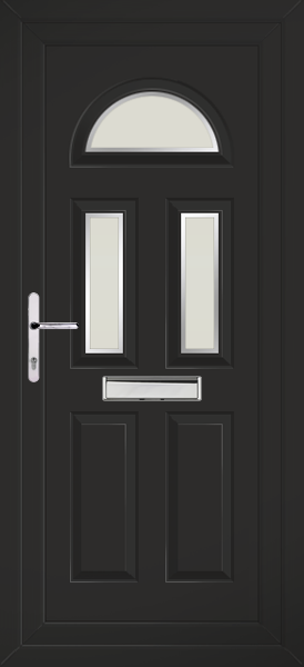 Black Carron Three Naples uPVC Front Door