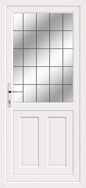 White Dundee Box Lead upvc Back Door