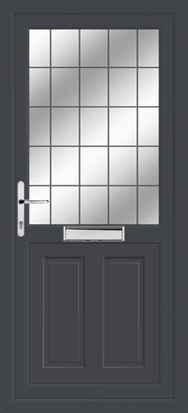 Anthracite Grey Dundee Box Lead UPVC front doors