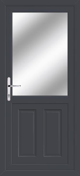 Anthracite Grey Dundee Half Clear/Pattern Upvc Rear Door