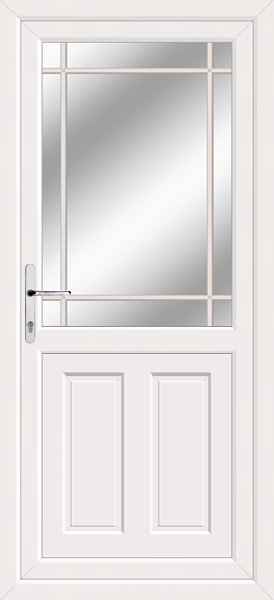 White Dundee Edwardian Bar Upvc Back Door