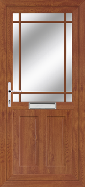 Golden Oak Dundee Edwardian pvc front door