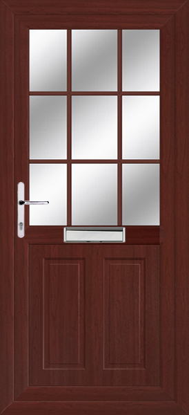 Rosewood Dundee Georgian Bar Upvc Front Door