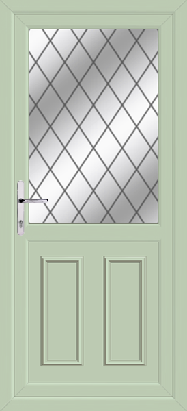 Chartwell Green Edinburgh Half Glazing Diamond Lead Door