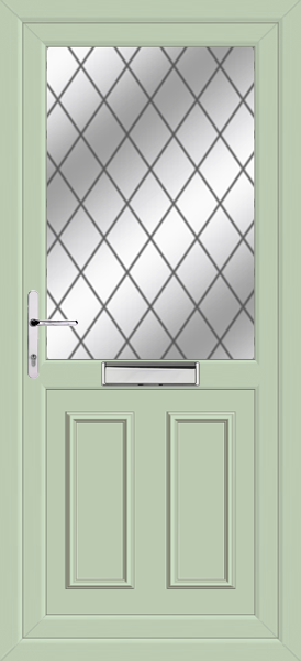 Chartwell Green Edinburgh Diamond Lead Upvc front and back door