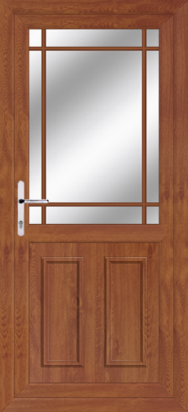 Golden Oak Edinburgh Edwardian Bar Upvc Back Door