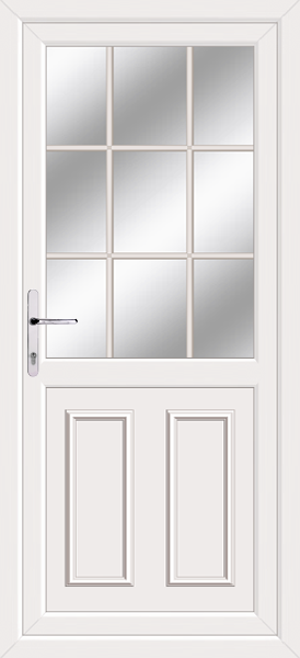 White Edinburgh Pvcu Back Door