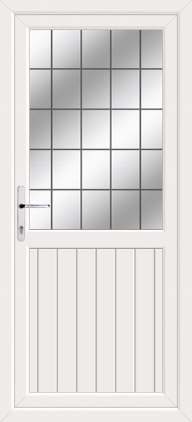 White Fife Lead Pvcu Back Door