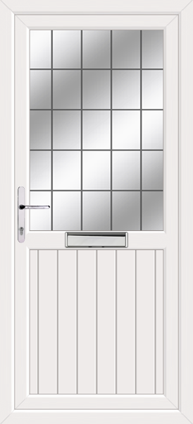White Fife Box Lead Upvc Front Door
