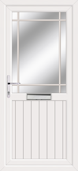 White Fife Edwardian Bar Upvc Front Door