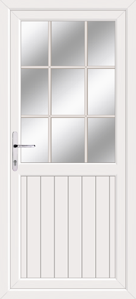 White Fife Pvcu Back Door