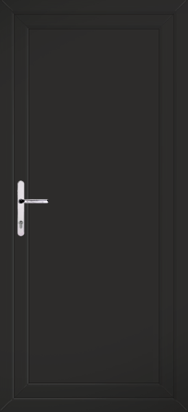 Black Flat Panel Full Plastic Door