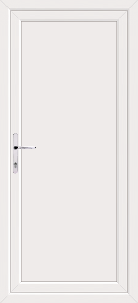 White Flat Panel Full Plastic Door